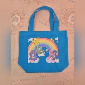 🎁🆓️ with Purchase Blue care bears rainbow Mini custom canvas fun Tote Bag